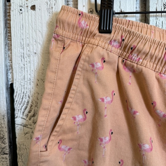 Forever 21 Flamingo Shorts Mens Large Cotton Pull On Retro Tropical 90s Vibe - Picture 2 of 8